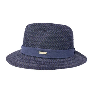Seeberger Fedora Hoed | Marine Zwart