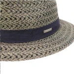 Seeberger Fedora Hoed | Beige Navy | www.pietkoopmans.nl