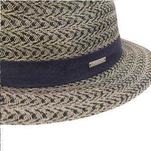 Seeberger Fedora Hoed | Beige Navy