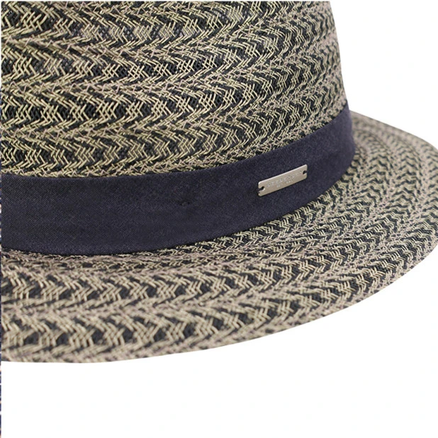 Seeberger Fedora Hoed | Beige Navy | www.pietkoopmans.nl