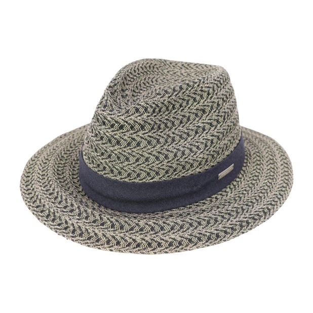 Seeberger Fedora Hoed | Beige Navy | www.pietkoopmans.nl