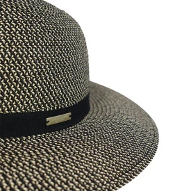 Seeberger Luxe Hoed | Zwart Gemeleerd
