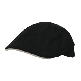 Seeberger Flatcap Linnen | Zwart