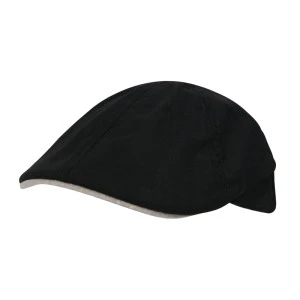 Seeberger Flatcap Linnen | Zwart