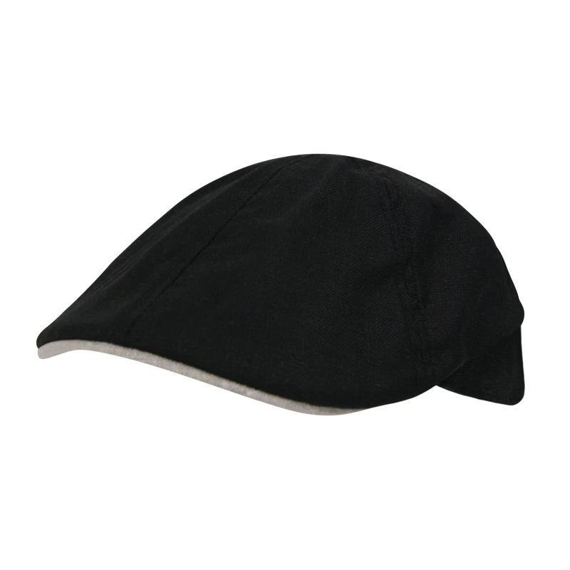 Seeberger Flatcap Linnen | Zwart | www.pietkoopmans.nl