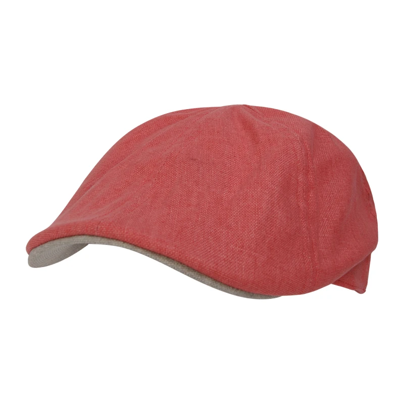Seeberger Flatcap Linnen | Koraal | www.pietkoopmans.nl
