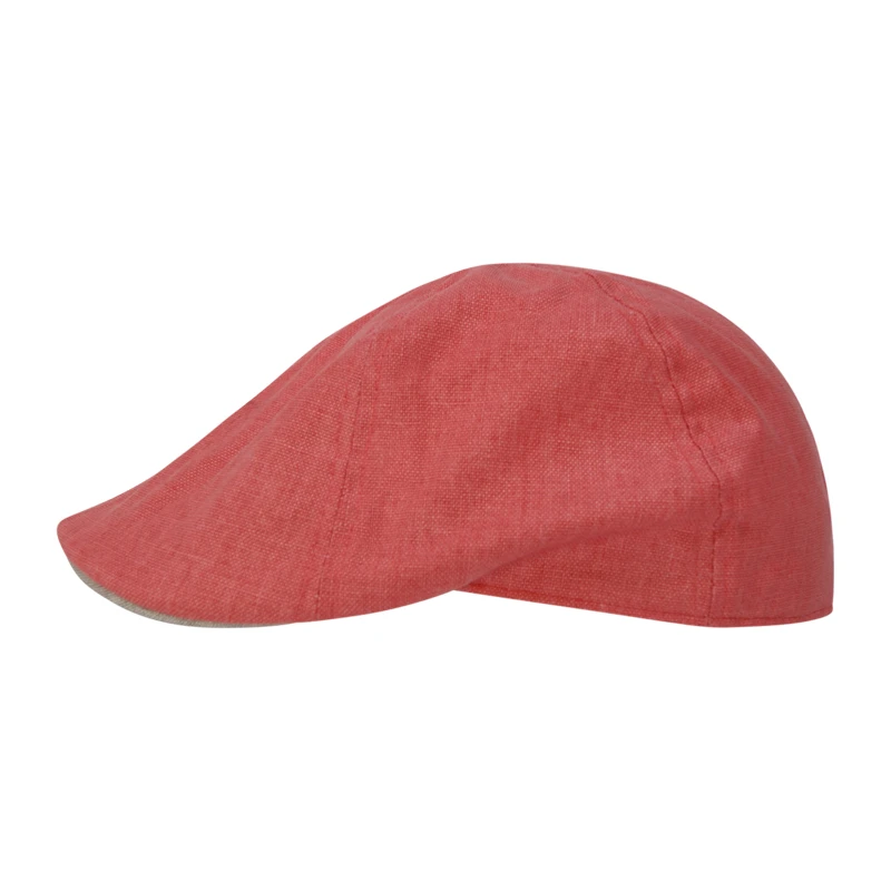 Seeberger Flatcap Linnen | Koraal | www.pietkoopmans.nl