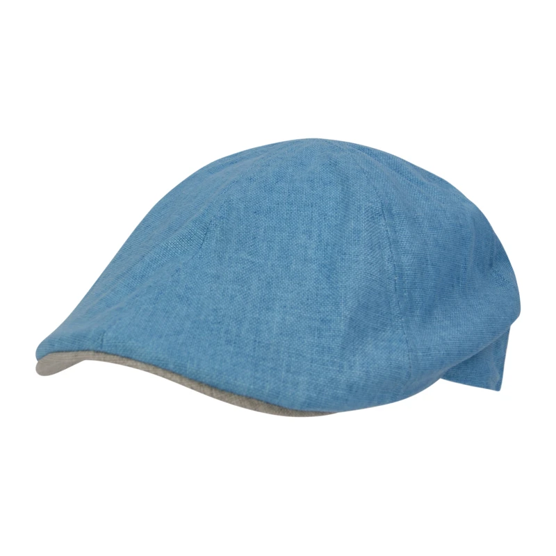 Seeberger Flatcap Linnen | Aqua | www.pietkoopmans.nl