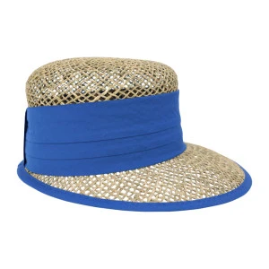 Seeberger Dames Hoed | Naturel Fris Blauw