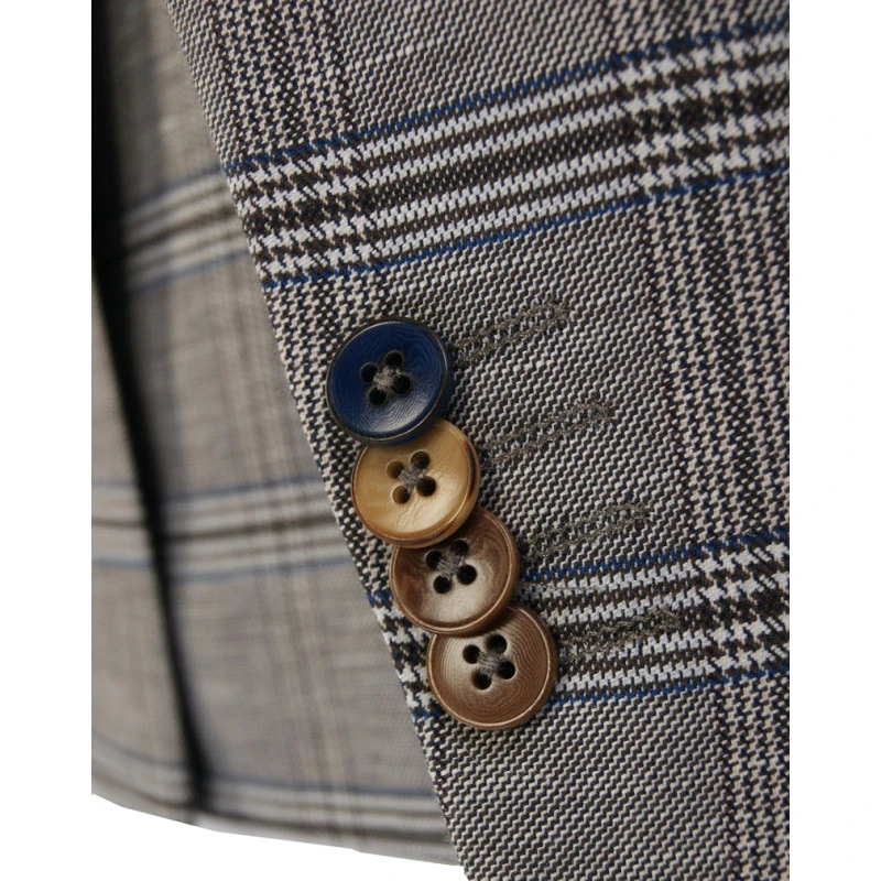 Sunwill Zomer Colbert | Bruin Blauw Geruit | www.pietkoopmans.nl