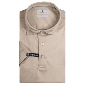 Thomas Maine Gladde Polo | Beige