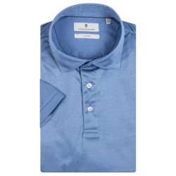 Thomas Maine Gladde Polo | Lichtblauw