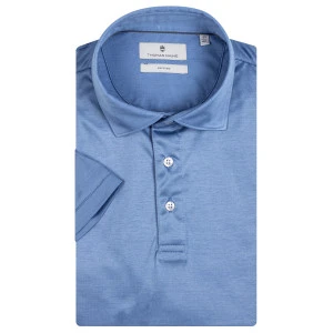 Thomas Maine Gladde Polo | Lichtblauw