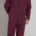 Tom Tailor Houthakkers Pyjama | Flanel Rood | www.pietkoopmans.nl