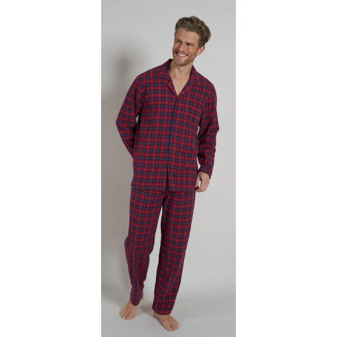 Tom Tailor Houthakkers Pyjama | Flanel Rood | www.pietkoopmans.nl