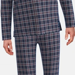 Tom Tailor Flanel Pyjama | Marine Geruit