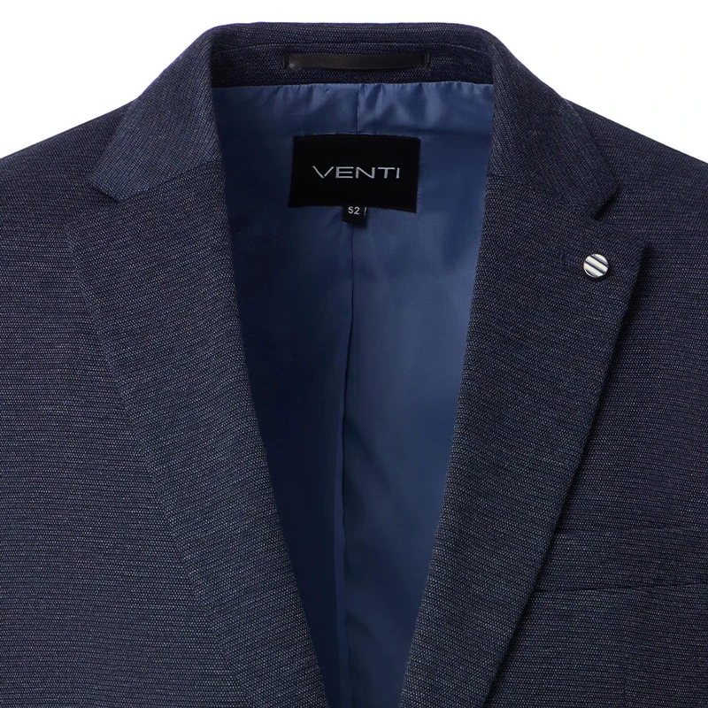 Venti Stretch Colbert | Marine Melange | www.pietkoopmans.nl