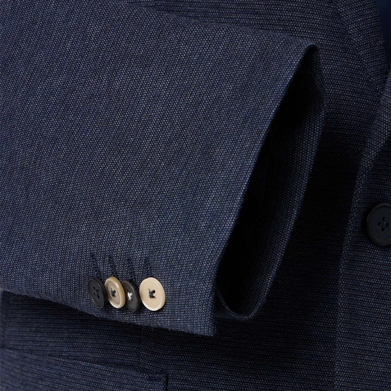 Venti Stretch Colbert | Marine Melange | www.pietkoopmans.nl
