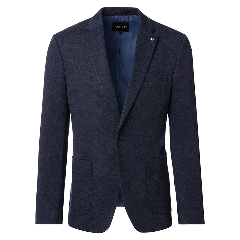 Venti Stretch Colbert | Marine Melange | www.pietkoopmans.nl