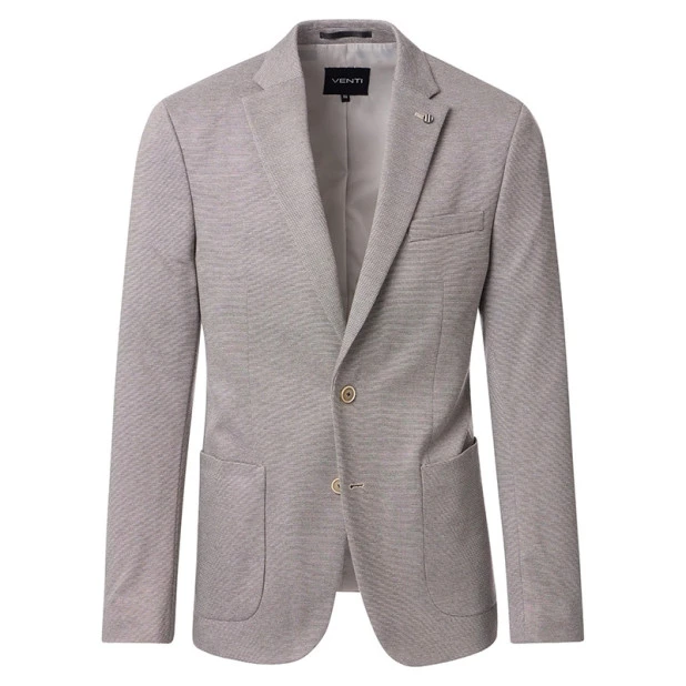 Venti Stretch Colbert | Beige Melange | www.pietkoopmans.nl