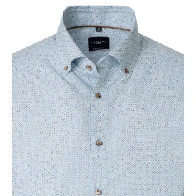 Venti Korte Mouw Shirt | Camel Print