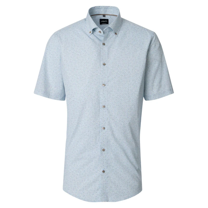 Venti Korte Mouw Shirt | Camel Print | www.pietkoopmans.nl