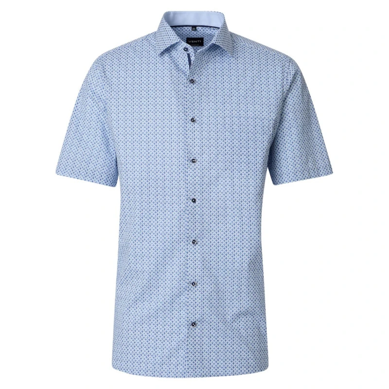 Venti Korte Mouw Shirt | Blue Print | www.pietkoopmans.nl