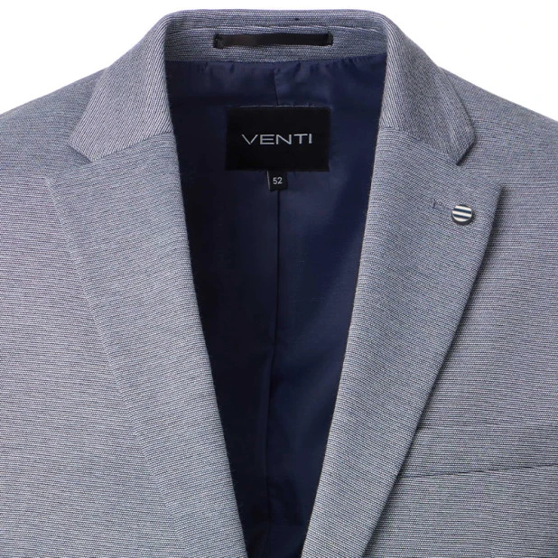Venti Stretch Colbert | Blauw Melange | www.pietkoopmans.nl