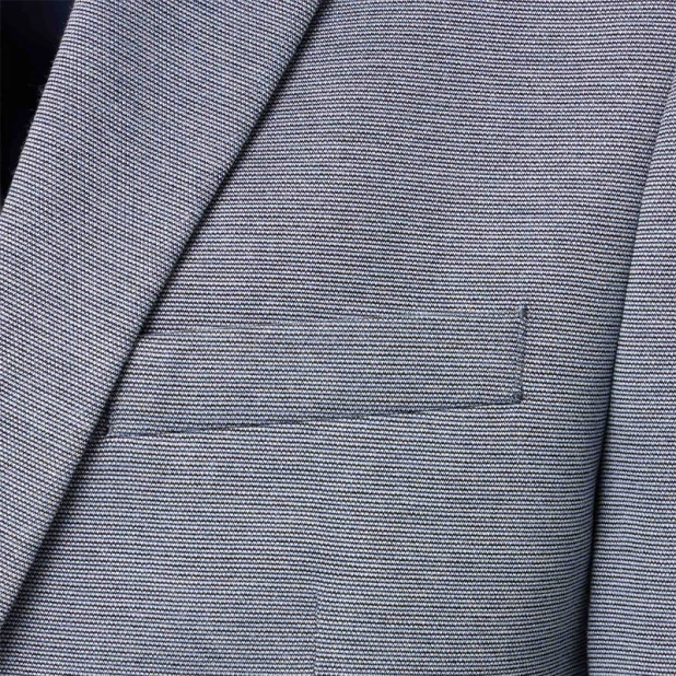 Venti Stretch Colbert | Blauw Melange | www.pietkoopmans.nl