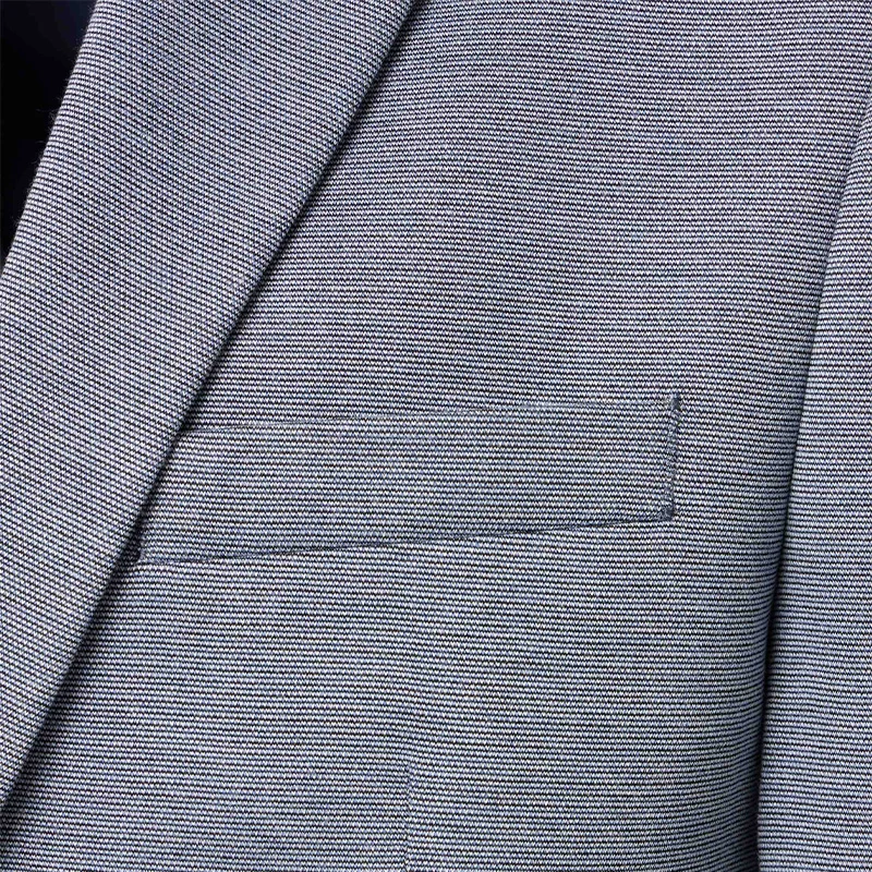 Venti Stretch Colbert | Blauw Melange | www.pietkoopmans.nl