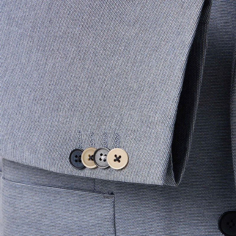 Venti Stretch Colbert | Blauw Melange | www.pietkoopmans.nl