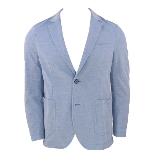 White Bros Tricot Colbert | Lichtblauw