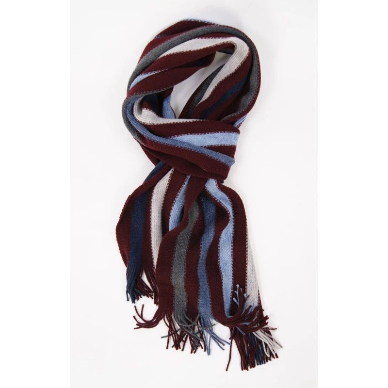 Tricot Shawl Wol | Jeans Bordo Gestreept | www.pietkoopmans.nl