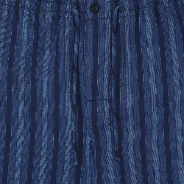Ambassador Pyjama Flanel | Marine Gestreept | www.pietkoopmans.nl