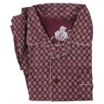 Ambassador Katoen Pyjama | Bordo Zilver Print | www.pietkoopmans.nl