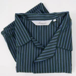 Ambassador Katoen Pyjama | Groen Blauw Streep | www.pietkoopmans.nl