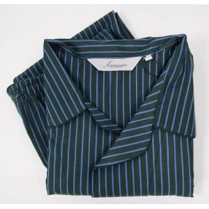 Ambassador Katoen Pyjama | Groen Blauw Streep