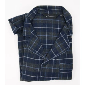 Ambassador Pyjama Flanel | Blauw Geblokt