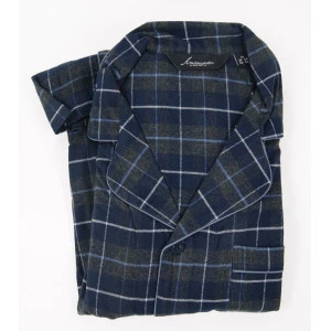 Ambassador Pyjama Flanel | Blauw Geblokt