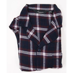 Ambassador Pyjama Flanel | Bordeaux Marine Geruit