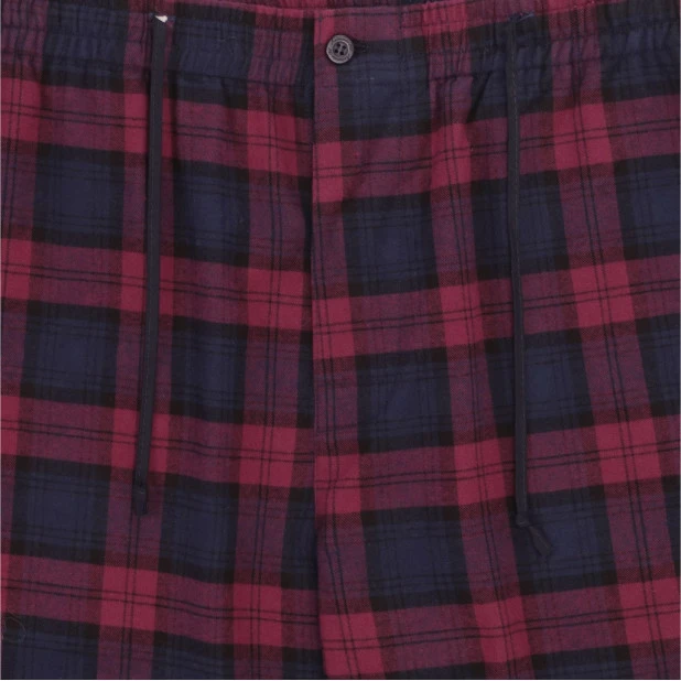 Ambassador Flanel Pyjama | Bordeaux Marine Geruit | www.pietkoopmans.nl