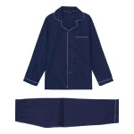Ambassador Poplin Pyjama | Donkerblauw | www.pietkoopmans.nl