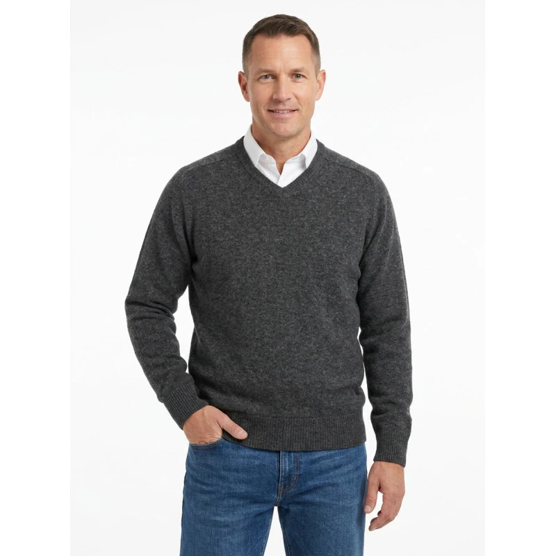 Baileys Pullover Lamswol | Antraciet | www.pietkoopmans.nl