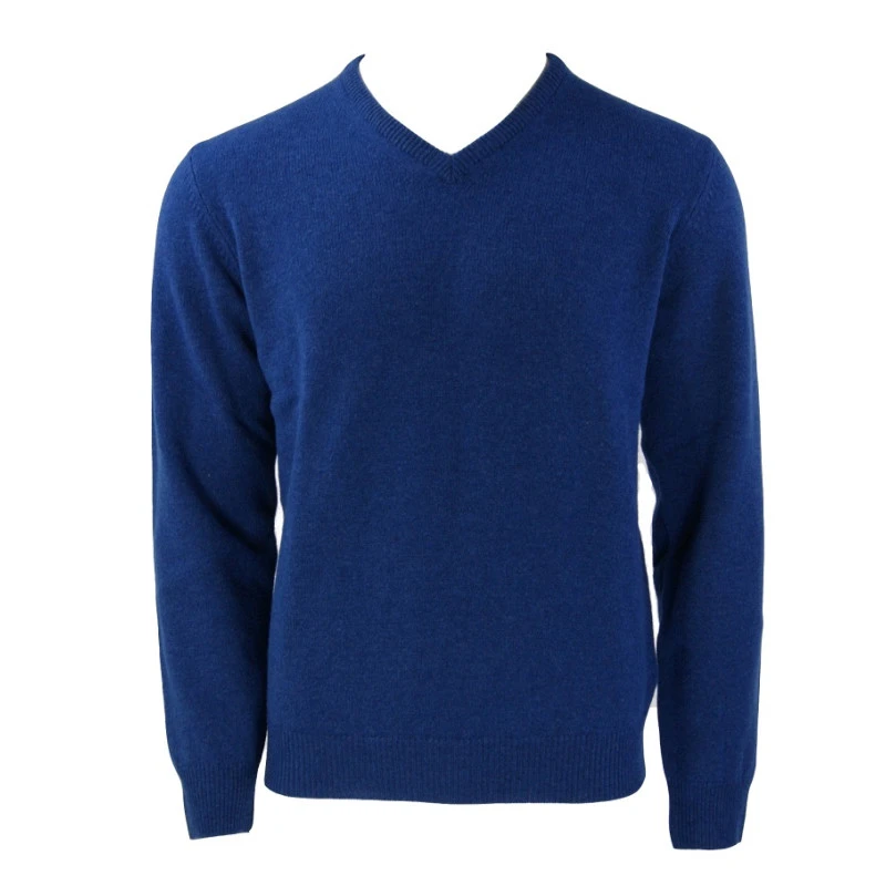 Baileys Lamswol Trui V Hals | Kobalt Blauw | www.pietkoopmans.nl