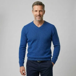 Baileys Scottish Trui V-Hals | Kobalt Blauw