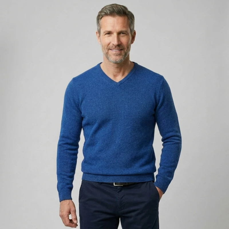 Baileys Scottish Trui V-Hals | Kobalt Blauw | www.pietkoopmans.nl