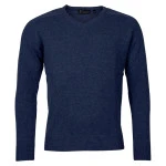 Baileys Scottish Trui V-Hals | Denim Blauw | www.pietkoopmans.nl