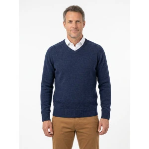 Baileys Scottish Trui V-Hals | Denim Blauw