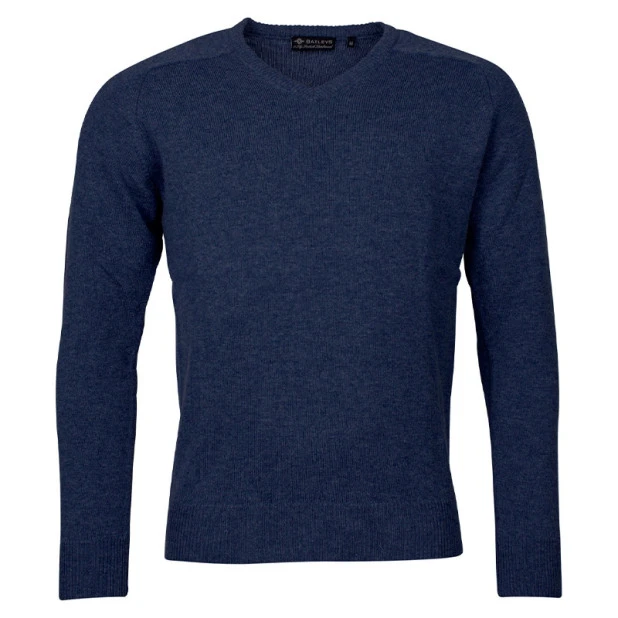 Baileys Scottish Trui V-Hals | Denim Blauw | www.pietkoopmans.nl