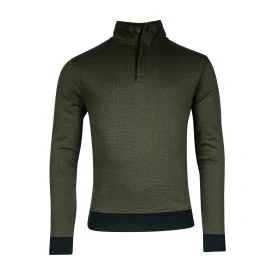 Baileys Trui Met Rits en Knoop | Olijf Print